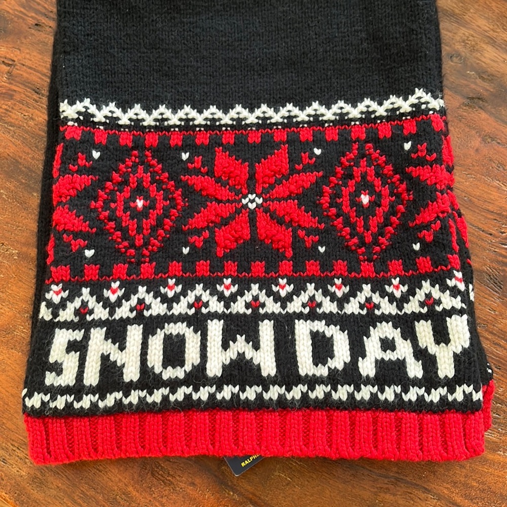 POLO RALPH LAUREN ONE SIZE 164 cm X 24 cm SUPER COMFY SCARF 🧣 🧣🧣🧣SNOW DAY!!!